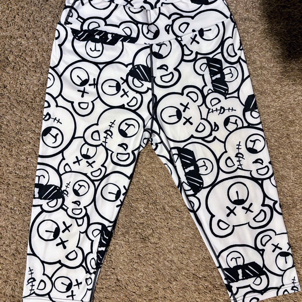 SHEIN Yoga Funny Cartoon Graphic Wideband Waist Sports Leggings Great condition